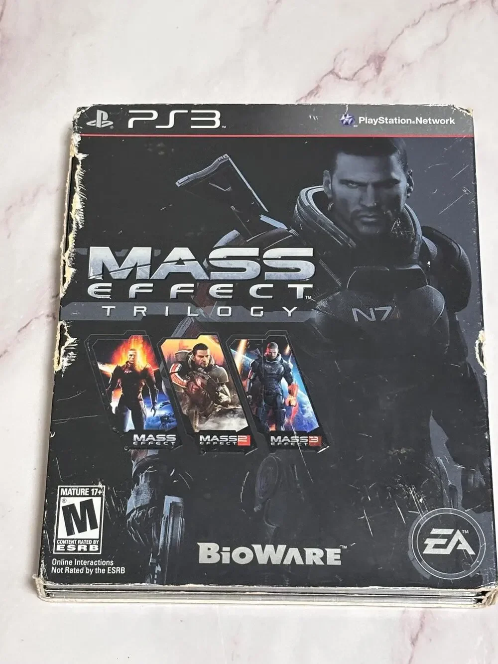 Mass Effect Trilogy Saga - Sony PlayStation 3 PS3 W/ Slipcover 1,2 & 3